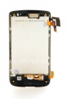 Photo 2 — The original LCD screen assembly with touch-screen and front panel for BlackBerry 9850/9860 Torch, Black, screen type 001/111