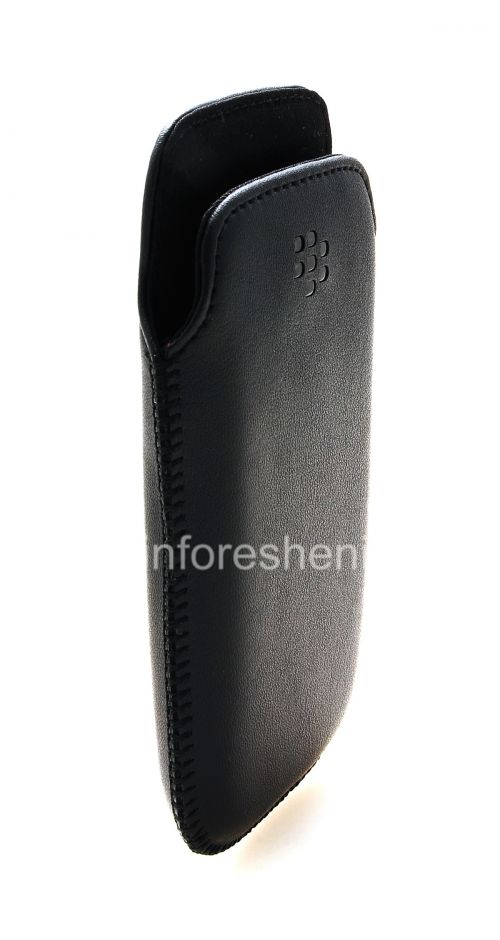 Photogallery for Caso de cuero de bolsillo para BlackBerry 9850/9860 Torch, Negro, textura fina product