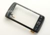 Photo 1 — Layar sentuh (Touchscreen) dalam perakitan dengan panel depan untuk BlackBerry 9850 / 9860 Torch, hitam