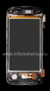Photo 2 — Layar sentuh (Touchscreen) dalam perakitan dengan panel depan untuk BlackBerry 9850 / 9860 Torch, putih