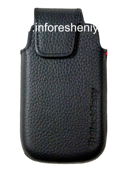 Photogallery for Funda de cuero original con clip para Funda giratoria de piel BlackBerry 9850/9860 Torch, Negro product