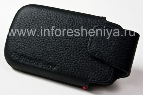 Photogallery for Funda de cuero original con clip para Funda giratoria de piel BlackBerry 9850/9860 Torch, Negro product