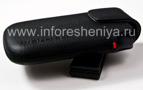 Photogallery for Funda de cuero original con clip para Funda giratoria de piel BlackBerry 9850/9860 Torch, Negro product