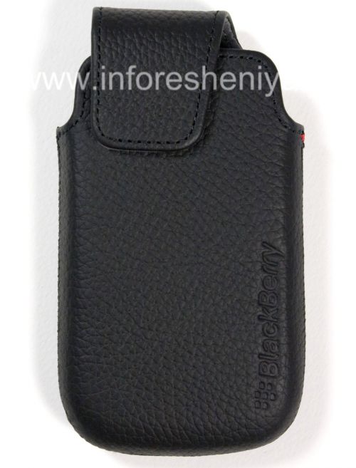 Photogallery for Caso de cuero original de desembolso de bolsillo de cuero para BlackBerry 9850/9860 Torch, Negro product