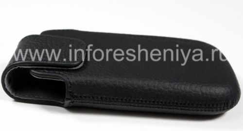 Photogallery for Caso de cuero original de desembolso de bolsillo de cuero para BlackBerry 9850/9860 Torch, Negro product