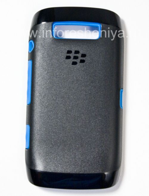 Photogallery for Skin Case prime initiale durcis pour BlackBerry 9850/9860 Torch, Noir / Bleu (Noir / Bleu) product
