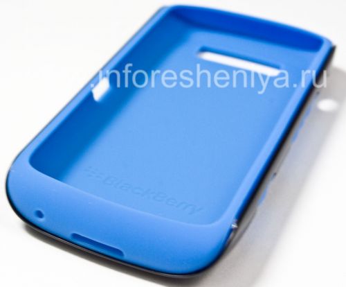 Photogallery for Skin Case prime initiale durcis pour BlackBerry 9850/9860 Torch, Noir / Bleu (Noir / Bleu) product