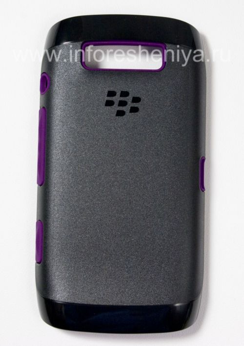 Photogallery for Skin Case prime initiale durcis pour BlackBerry 9850/9860 Torch, Noir / Violet (Noir / Violet) product