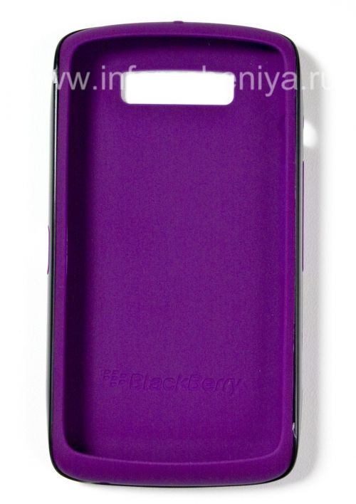 Photogallery for Skin Case prime initiale durcis pour BlackBerry 9850/9860 Torch, Noir / Violet (Noir / Violet) product