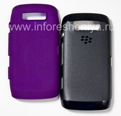 Photogallery for Skin Case prime initiale durcis pour BlackBerry 9850/9860 Torch, Noir / Violet (Noir / Violet) product