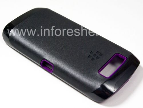 Photogallery for Skin Case prime initiale durcis pour BlackBerry 9850/9860 Torch, Noir / Violet (Noir / Violet) product