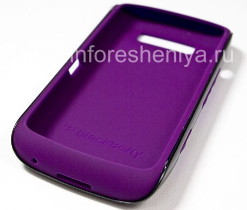 Photogallery for Skin Case prime initiale durcis pour BlackBerry 9850/9860 Torch, Noir / Violet (Noir / Violet) product