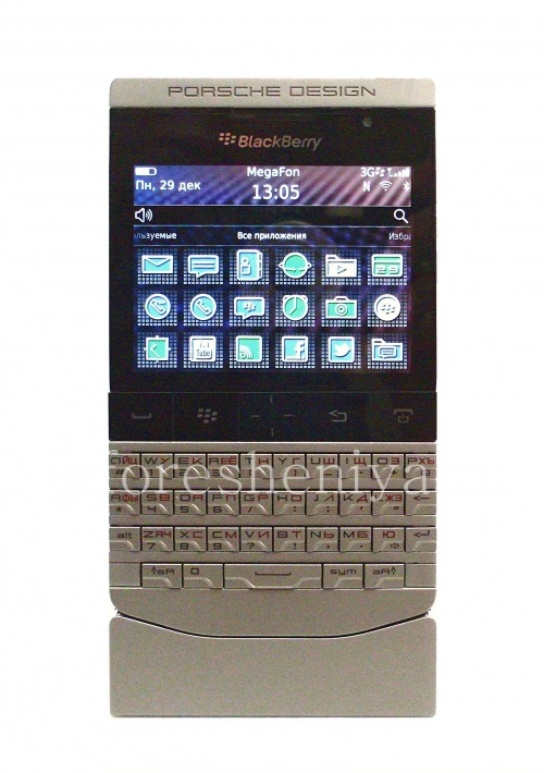 Photogallery for 原装台式充电器“玻璃”充电变压器的BlackBerry P'9981保时捷设计, 银色/黑色 product