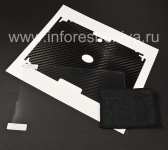 Corporate set of screen protectors and body BodyGuardz Armor for the BlackBerry PlayBook, Black texture "Carbon Fiber"