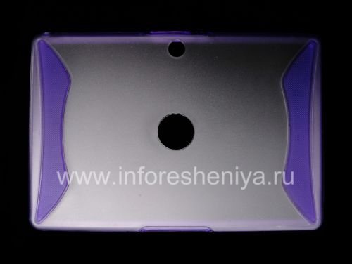 Photogallery for Funda de silicona sellada marco de plástico para BlackBerry PlayBook, Transparente / Azul product