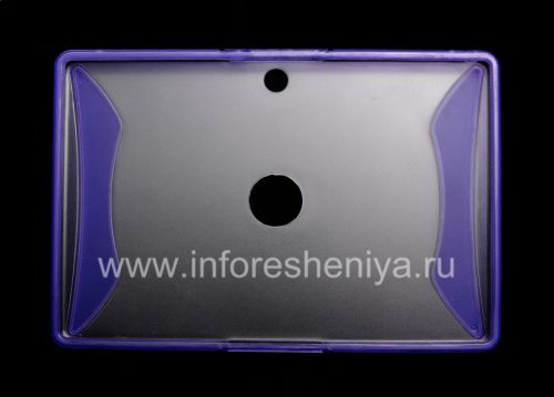 Photogallery for Funda de silicona sellada marco de plástico para BlackBerry PlayBook, Transparente / Azul product