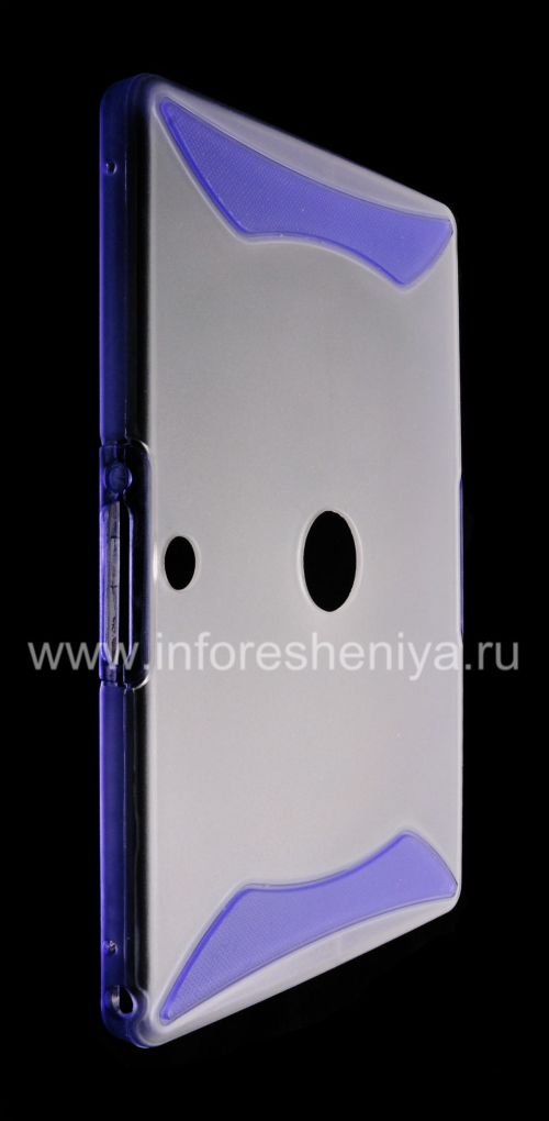 Photogallery for Funda de silicona sellada marco de plástico para BlackBerry PlayBook, Transparente / Azul product