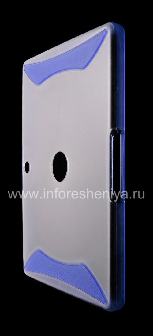 Photogallery for Funda de silicona sellada marco de plástico para BlackBerry PlayBook, Transparente / Azul product