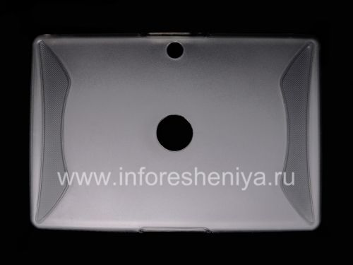 Photogallery for Funda de silicona sellada marco de plástico para BlackBerry PlayBook, Transparente / Gris product