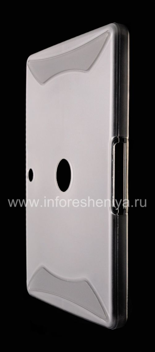 Photogallery for Funda de silicona sellada marco de plástico para BlackBerry PlayBook, Transparente / Gris product