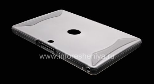 Photogallery for Funda de silicona sellada marco de plástico para BlackBerry PlayBook, Transparente / Gris product