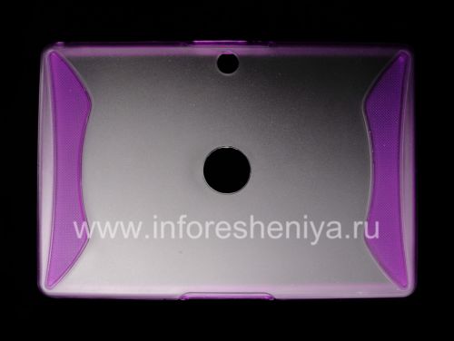 Photogallery for Funda de silicona sellada marco de plástico para BlackBerry PlayBook, Claro / Lila product