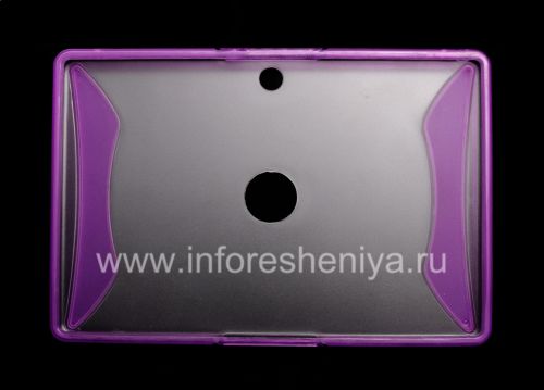 Photogallery for Funda de silicona sellada marco de plástico para BlackBerry PlayBook, Claro / Lila product