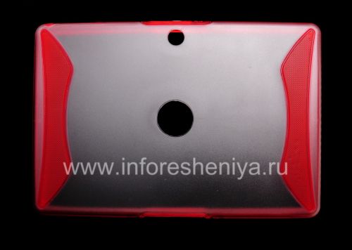 Photogallery for Funda de silicona sellada marco de plástico para BlackBerry PlayBook, Transparente / rojo product