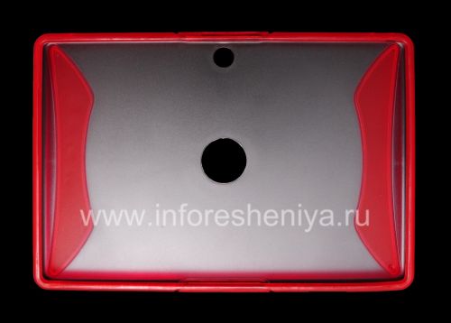 Photogallery for Funda de silicona sellada marco de plástico para BlackBerry PlayBook, Transparente / rojo product