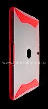 Photo 3 — Silicone Case sealed plastic frame for BlackBerry PlayBook, Transparent / Red