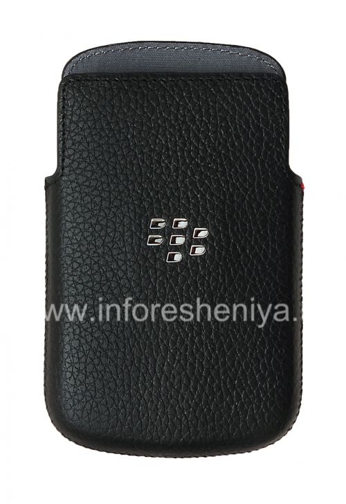 Photogallery for ब्लैकबेरी प्र .10 / 9983 के लिए मूल मामले जेब चमड़ा पॉकेट पाउच, काला (काला) product