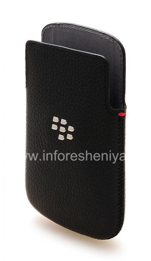 Photogallery for ब्लैकबेरी प्र .10 / 9983 के लिए मूल मामले जेब चमड़ा पॉकेट पाउच, काला (काला) product