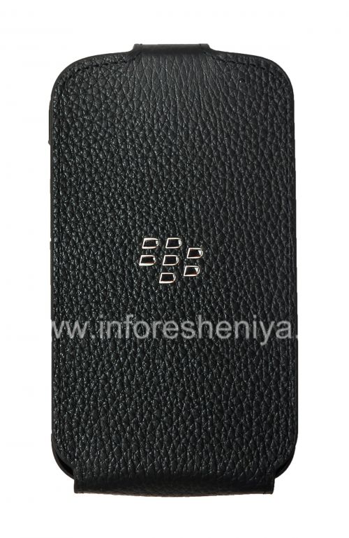 Photogallery for The original leather case with vertical opening cover Leather Flip Shell for BlackBerry Q10, Black product