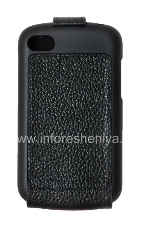 Photogallery for The original leather case with vertical opening cover Leather Flip Shell for BlackBerry Q10, Black product
