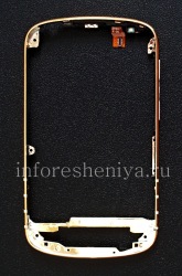 Exclusive Bezel for BlackBerry Q10, Gold (Gold), type 1 (Loop on), metallic buttons