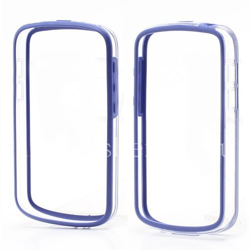 Photogallery for Silicone Case bumper-packed semi-transparent for BlackBerry Q10, Blue product