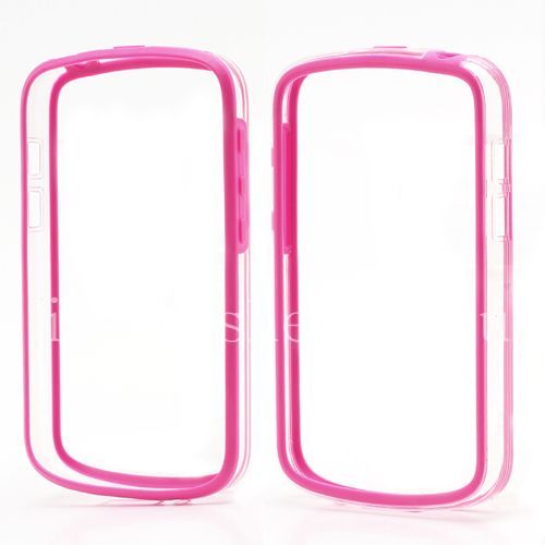 Photogallery for Silicone Case bumper-packed semi-transparent for BlackBerry Q10, Pink product
