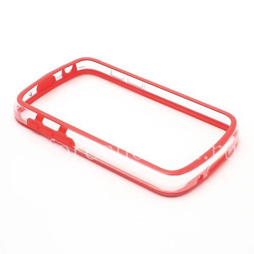 Photogallery for Silicone Case bumper-packed semi-transparent for BlackBerry Q10, Red product