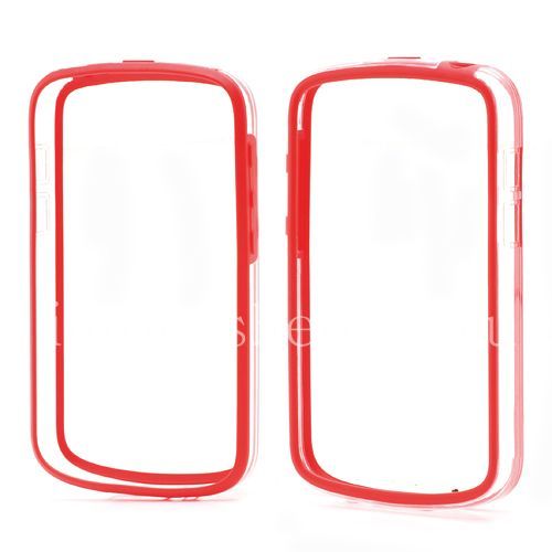 Photogallery for Silicone Case bumper-packed semi-transparent for BlackBerry Q10, Red product