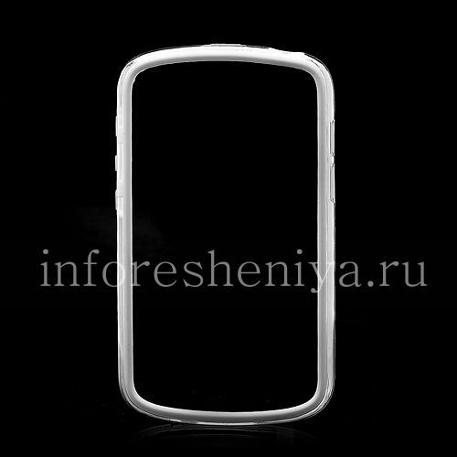 Photogallery for Silicone Case bumper-packed semi-transparent for BlackBerry Q10, White product