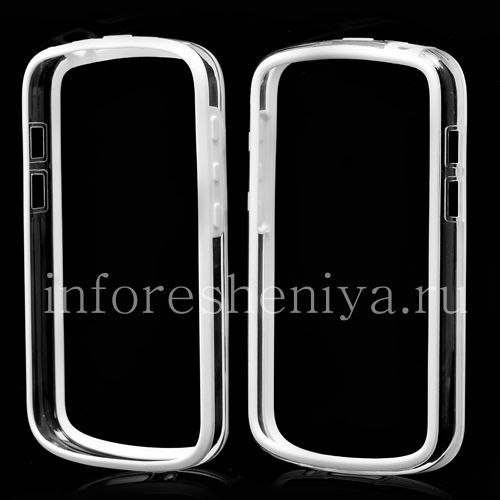 Photogallery for Silicone Case bumper-packed semi-transparent for BlackBerry Q10, White product