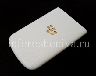 Quatrième de couverture exclusive pour BlackBerry Q10, Blanc avec le logo d'or