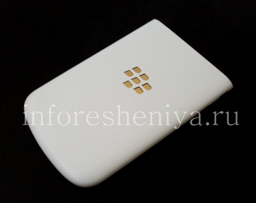 Photogallery for Exclusive-rückseitige Abdeckung für Blackberry-Q10, Weiß mit Gold-Logo product