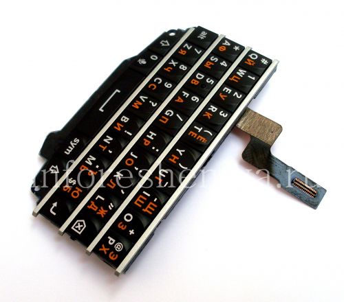 Photogallery for Hitam perakitan Keyboard Rusia dengan papan untuk BlackBerry Q10, Hitam dengan garis pembagi perak (hitam / wSilver) product