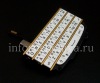 Photo 5 — ブラックベリーQ10用ボードへの排他的ゴールデンロシアのキーボード・アセンブリー（彫刻）, 金のスペーサーとホワイト（ホワイト/ wGold）