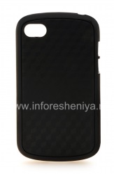 Silicone Case compact "Cube" for BlackBerry Q10, Black / Black