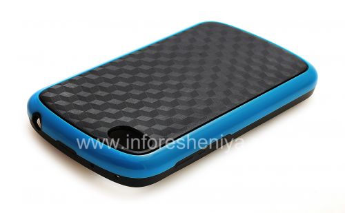 Photogallery for Etui en silicone compact &quot;Cube&quot; pour BlackBerry Q10, Noir / Bleu product