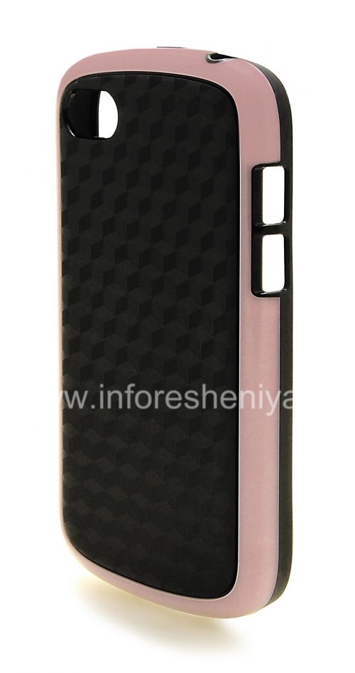 Photogallery for Etui en silicone compact &quot;Cube&quot; pour BlackBerry Q10, Noir / Rose product