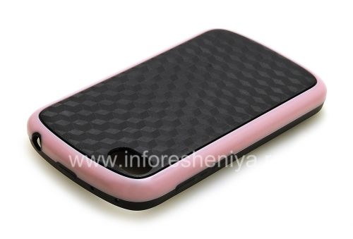 Photogallery for Etui en silicone compact &quot;Cube&quot; pour BlackBerry Q10, Noir / Rose product