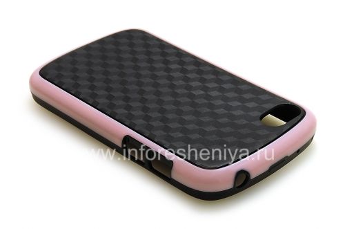 Photogallery for Etui en silicone compact &quot;Cube&quot; pour BlackBerry Q10, Noir / Rose product